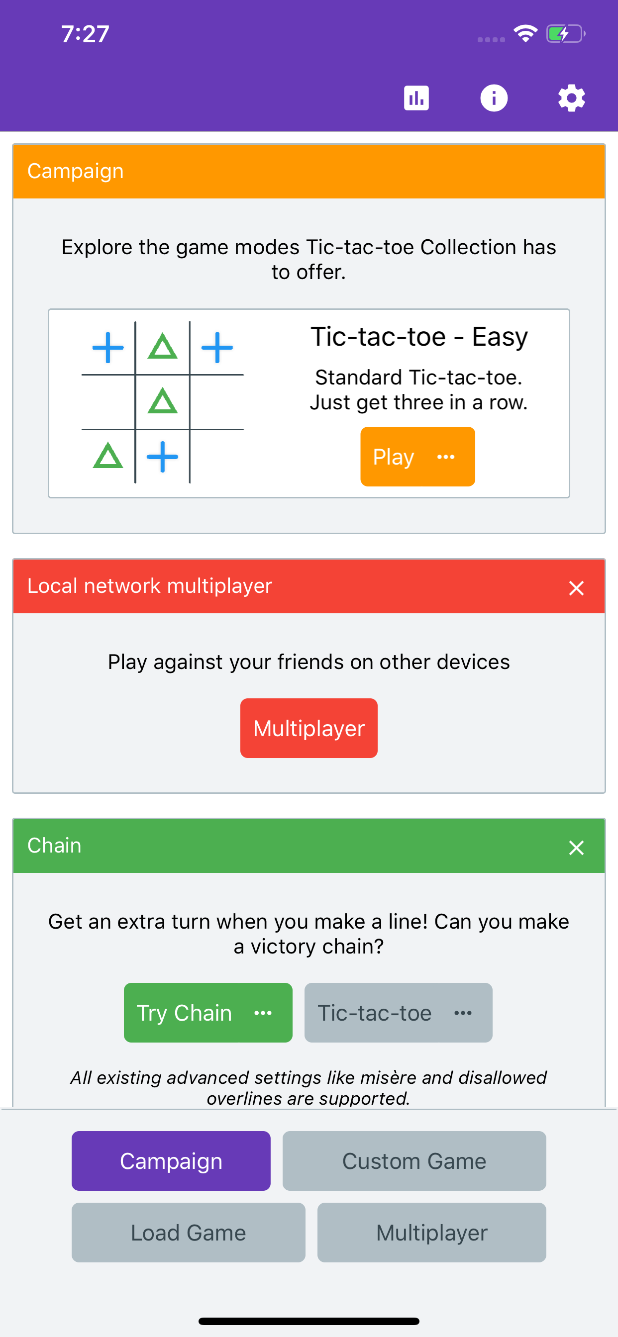 Home screen on iOS in 0.16.2