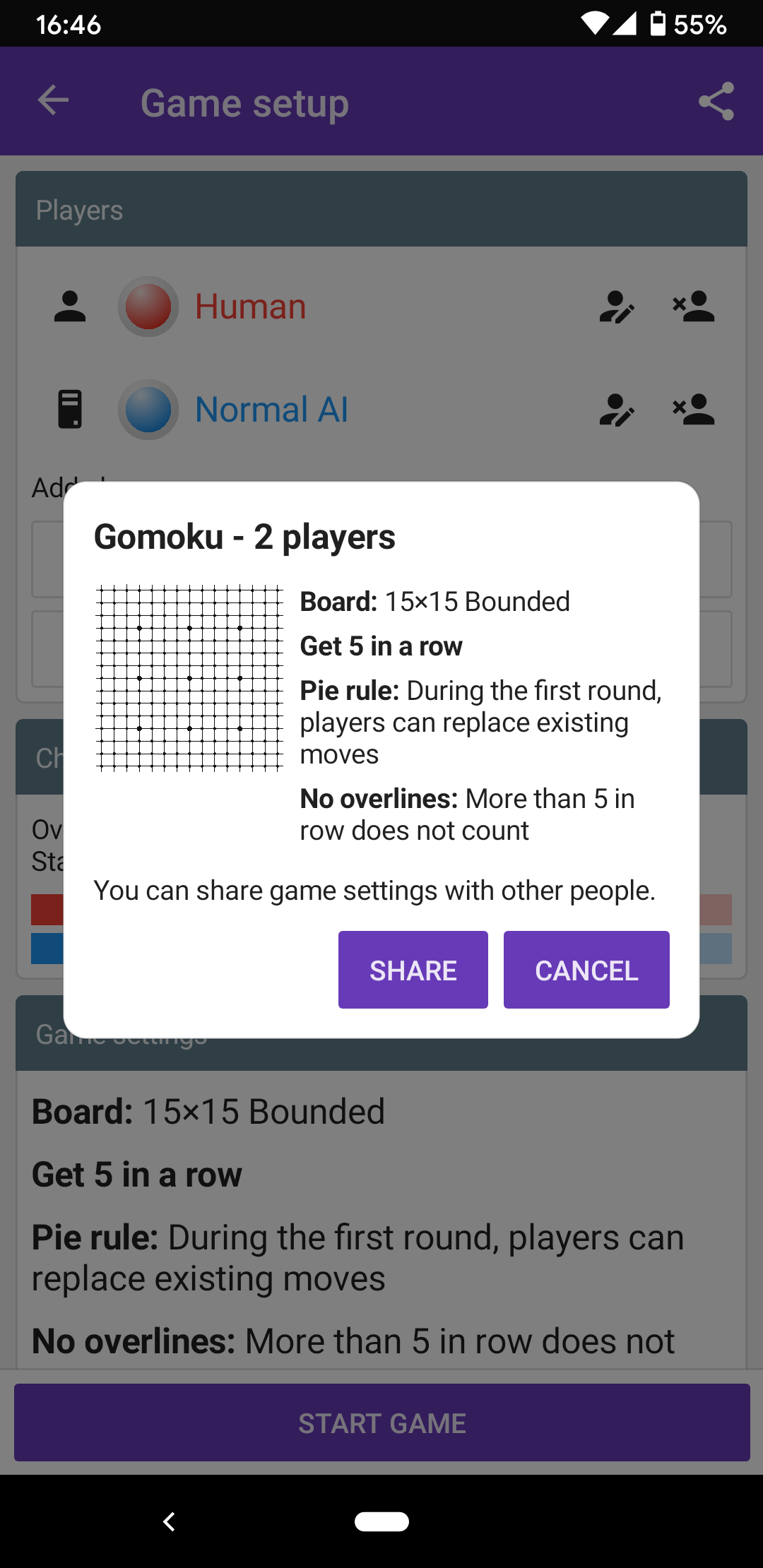 Sharing settings in 0.21